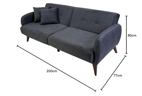 VIP Luxury Velvet Convertible 3 Seater Sofa Bed
