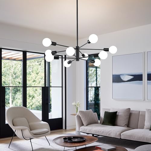 Modern Black Sputnik Chandelier for VIP Dining Room