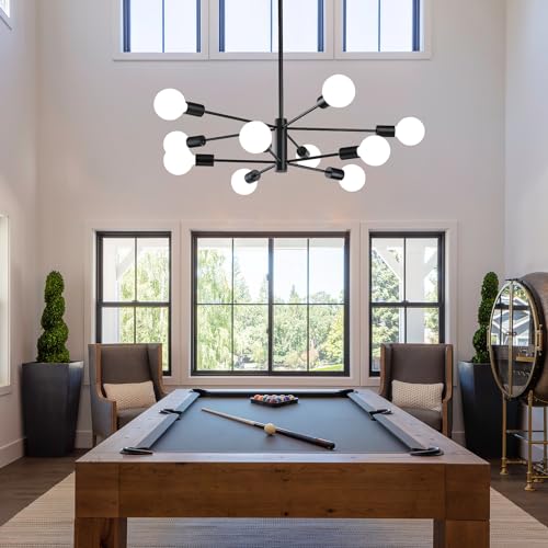 Modern Black Sputnik Chandelier for VIP Dining Room