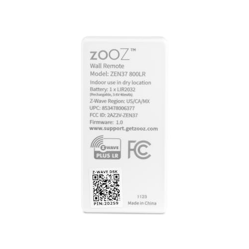 ZOOZ 800 Series Long Range Wall Remote Controller