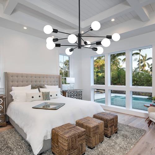 Modern Black Sputnik Chandelier for VIP Dining Room