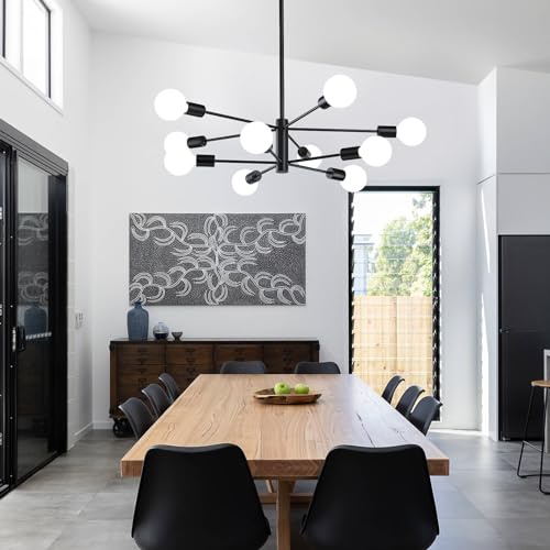 Modern Black Sputnik Chandelier for VIP Dining Room
