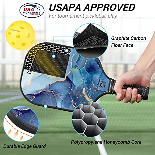 GIGAPOWER USAPA Approved Pickleball Paddles Set - Ocean Marble