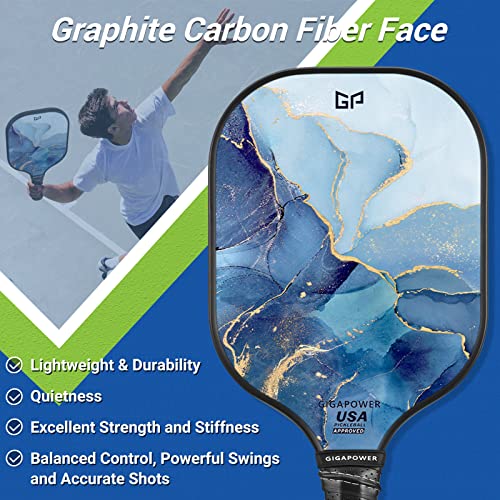 GIGAPOWER USAPA Approved Pickleball Paddles Set - Ocean Marble