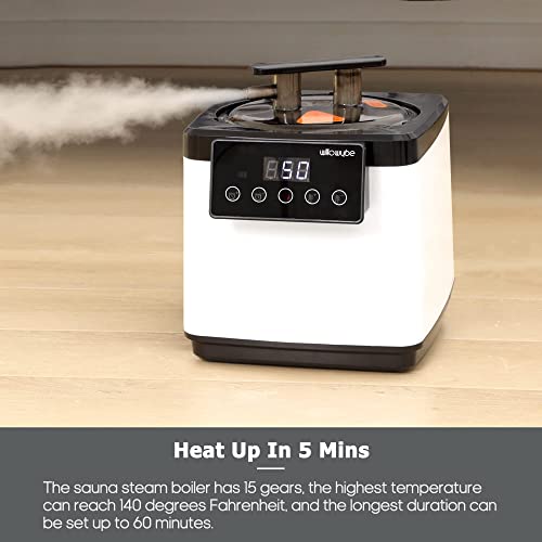 Portable Steam Sauna with Bluetooth Control and Foldable Chair