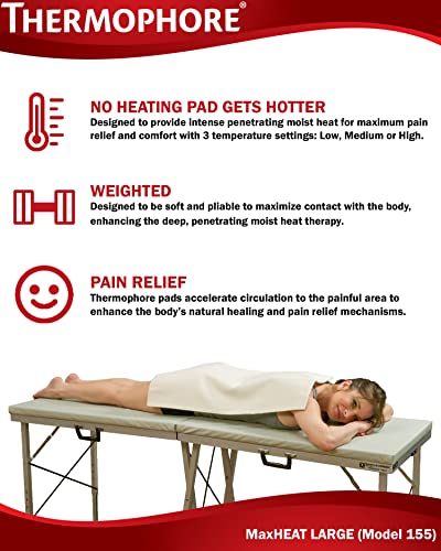 VIP Thermophore MaxHeat Therapy for Deep Relaxation, 14" x 27