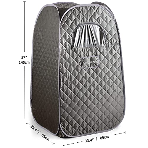 Portable Steam Sauna with Bluetooth Control and Foldable Chair