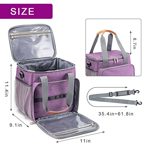 BABEYER Dog Grooming Organizer Tote Bag, Purple