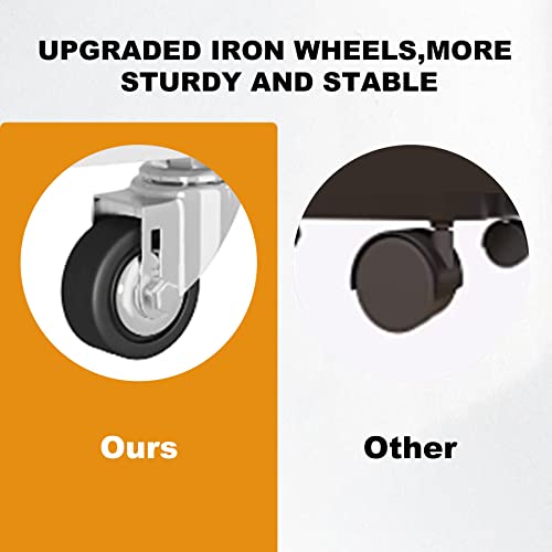 UDEAR 4-Tier Rolling Utility Cart in White