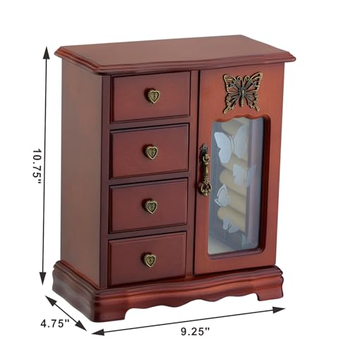 VIP Round Rich Jewelry Box with Built-in Mirror
