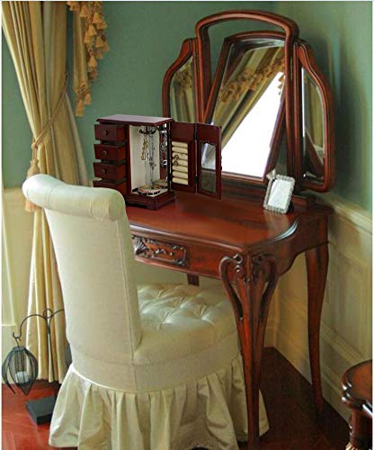 VIP Round Rich Jewelry Box with Built-in Mirror