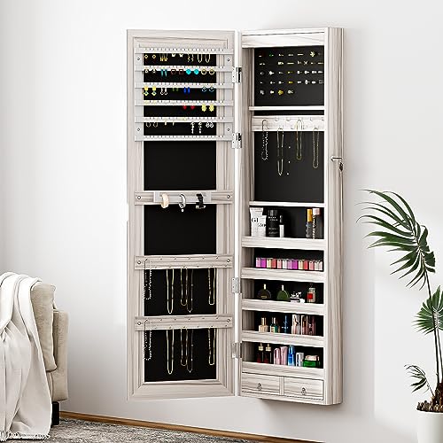 VIP Jewelry Armoire with Full-Length Mirror & LED