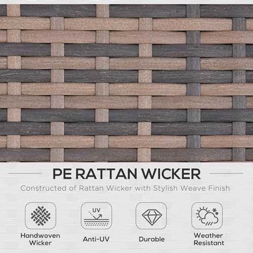 Outsunny 6-Piece VIP Patio Furniture Set, Rattan Wicker