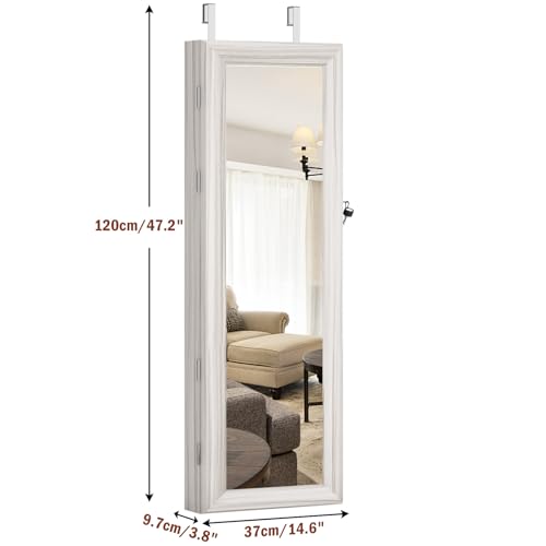 VIP Jewelry Armoire with Full-Length Mirror & LED