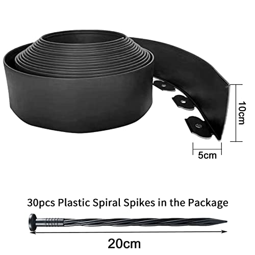 Lawn Edging Kit with 30 Spikes, Flexible Border