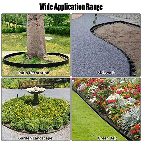 Lawn Edging Kit with 30 Spikes, Flexible Border
