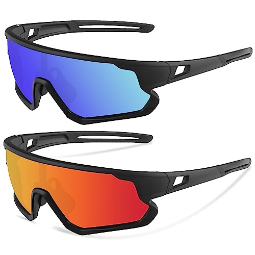 Perkanion Polarized Cycling Sports Sunglasses for Men UV Protection