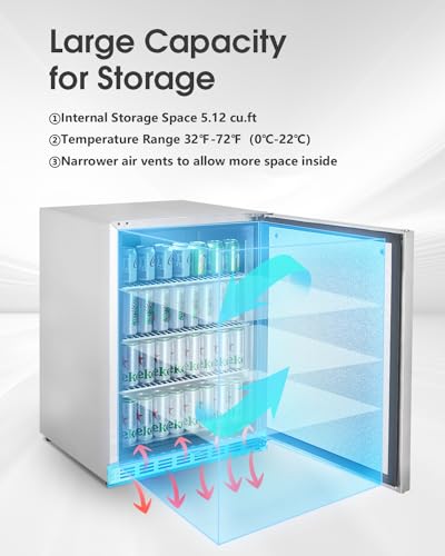 VIP Weatherproof Outdoor Stainless Steel 24" Fridge