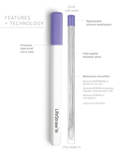 LifeStraw Stainless Steel Filter Sip with Carry Case