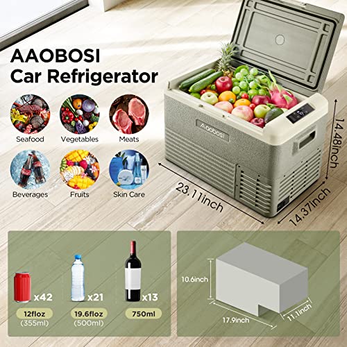 AAOBOSI 12V 32 Quart Car Refrigerator with WIFI