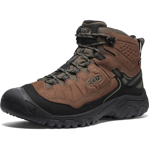 KEEN Men's Targhee 4 Waterproof Hiking Boots (Bison/Black)