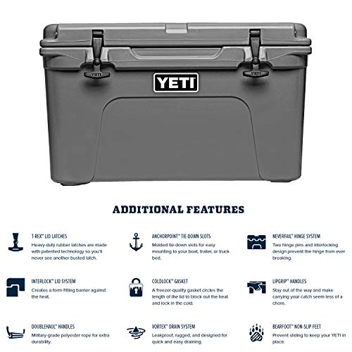 YETI Tundra 45 Cooler, Charcoal - VIP Shopping