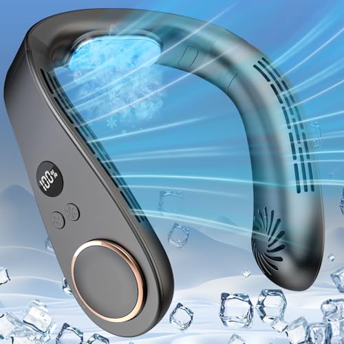 Portable Bladeless Neck Fan with Rechargeable Battery