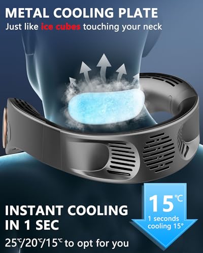 Portable Bladeless Neck Fan with Rechargeable Battery