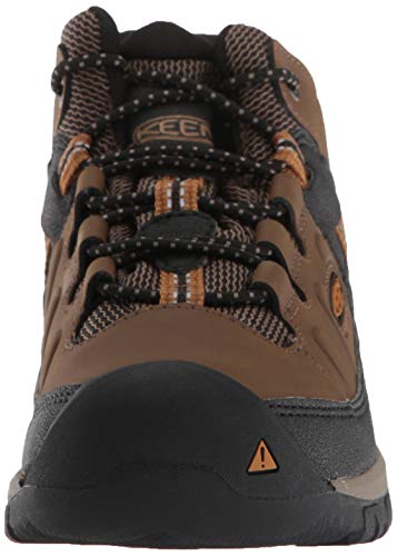 Keen Kids' Targhee Mid Waterproof Boot, Dark Earth/Golden Brown