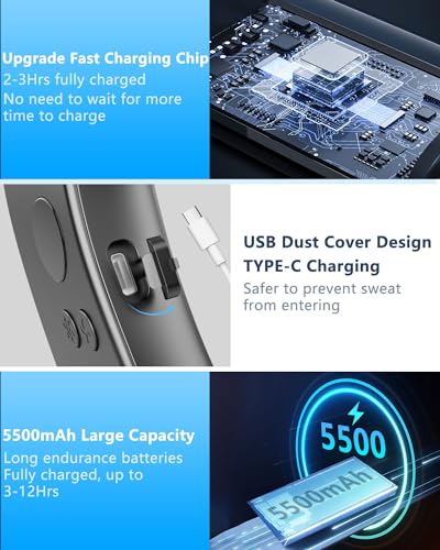 Portable Bladeless Neck Fan with Rechargeable Battery