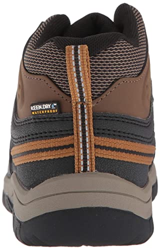 Keen Kids' Targhee Mid Waterproof Boot, Dark Earth/Golden Brown