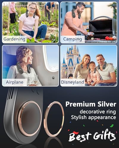 Portable Bladeless Neck Fan with Rechargeable Battery