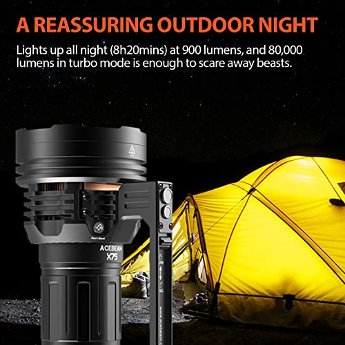 ACEBEAM X75 Super Bright 80,000 Lumens Flashlight VIP