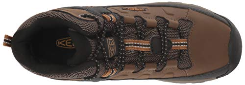 Keen Kids' Targhee Mid Waterproof Boot, Dark Earth/Golden Brown