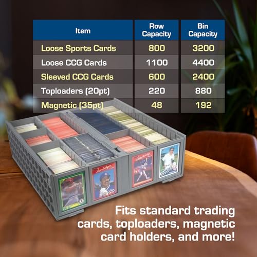 Single Gray BCW Collectible Card Bin for 3200 Cards