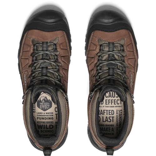KEEN Men's Targhee 4 Waterproof Hiking Boots (Bison/Black)