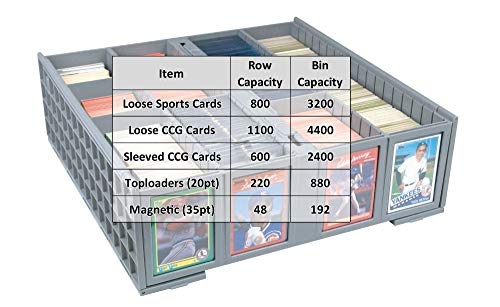 Single Gray BCW Collectible Card Bin for 3200 Cards