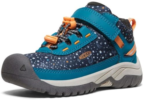KEEN Unisex-Children's Targhee Sport Hiking Shoes, Deep Lagoon/Tangerine