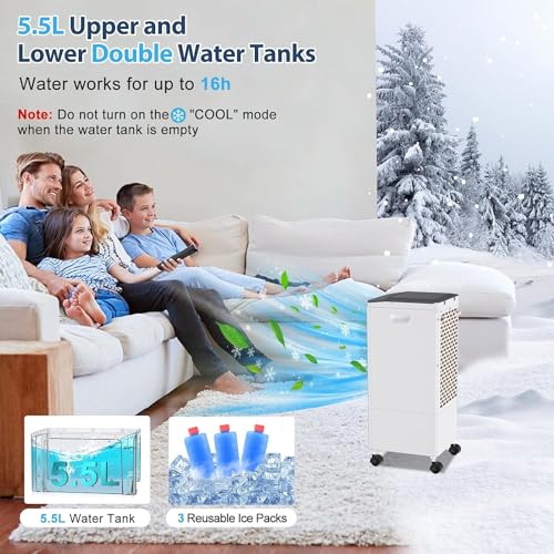 3-IN-1 Evaporative Air Cooler with Remote Control