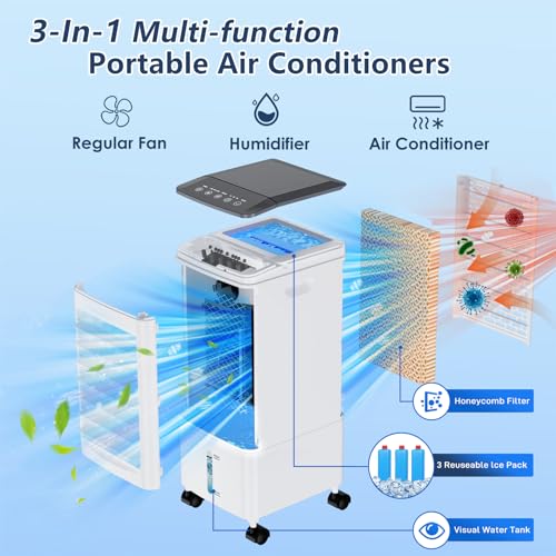 3-IN-1 Evaporative Air Cooler with Remote Control