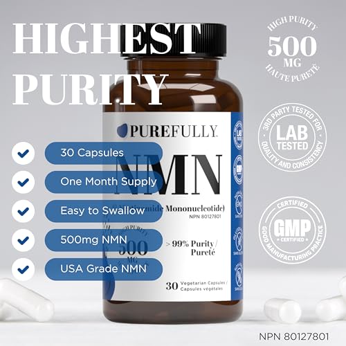 Ultra-Pure 500mg NMN Supplement for VIP NAD+ Boost