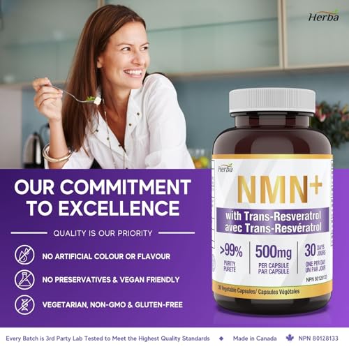 Herba NMN & Resveratrol Supplement - 500mg Capsules