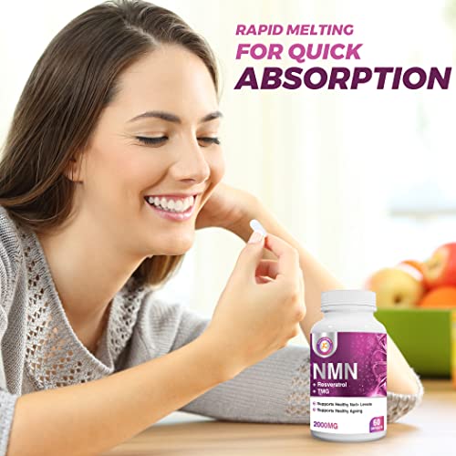 Ultimate NMN + Trans-Resveratrol Formula | Boost NAD+ | 60 Capsules