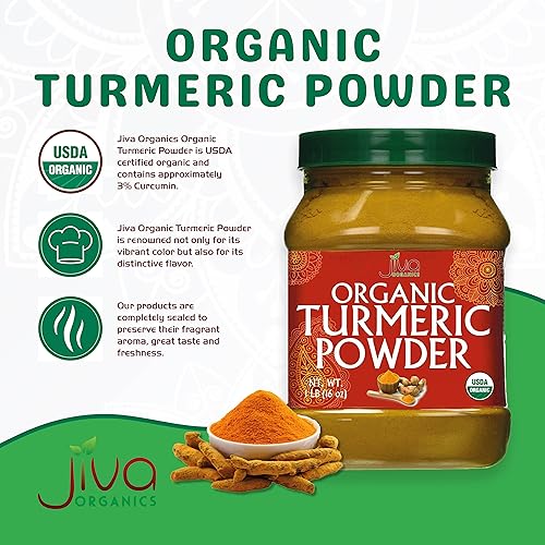 Organic Turmeric Powder - 1lb Jar, Lab Tested