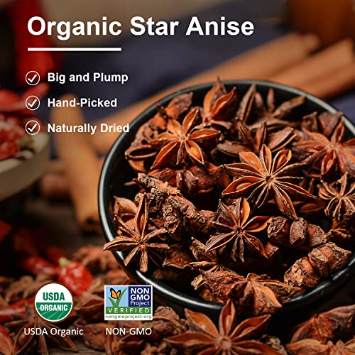 USDA Organic Chinese Star Anise Seeds, Non-GMO (4oz)