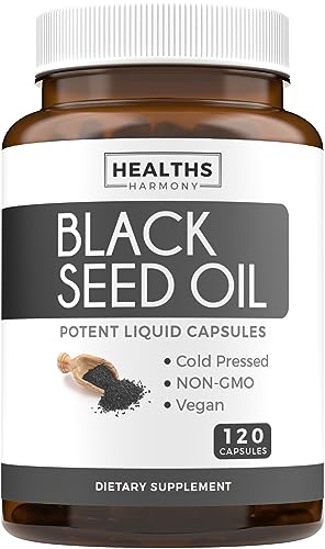 Pure Black Seed Oil Capsules | High TQ | Non-GMO | Vegan | 120 softgels