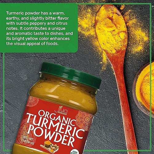 Organic Turmeric Powder - 1lb Jar, Lab Tested