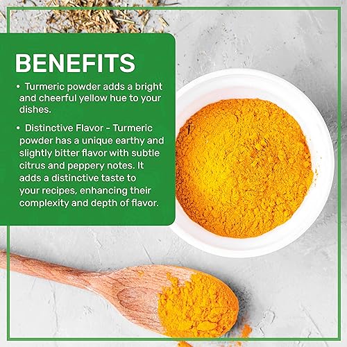 Organic Turmeric Powder - 1lb Jar, Lab Tested