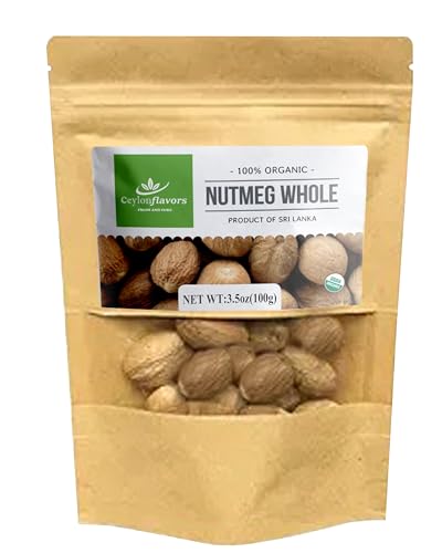 Premium Grade Organic Whole Nutmeg 3.5oz VIP Shopping