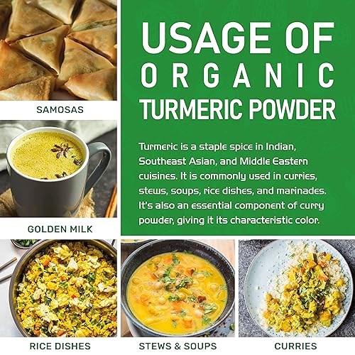Organic Turmeric Powder - 1lb Jar, Lab Tested